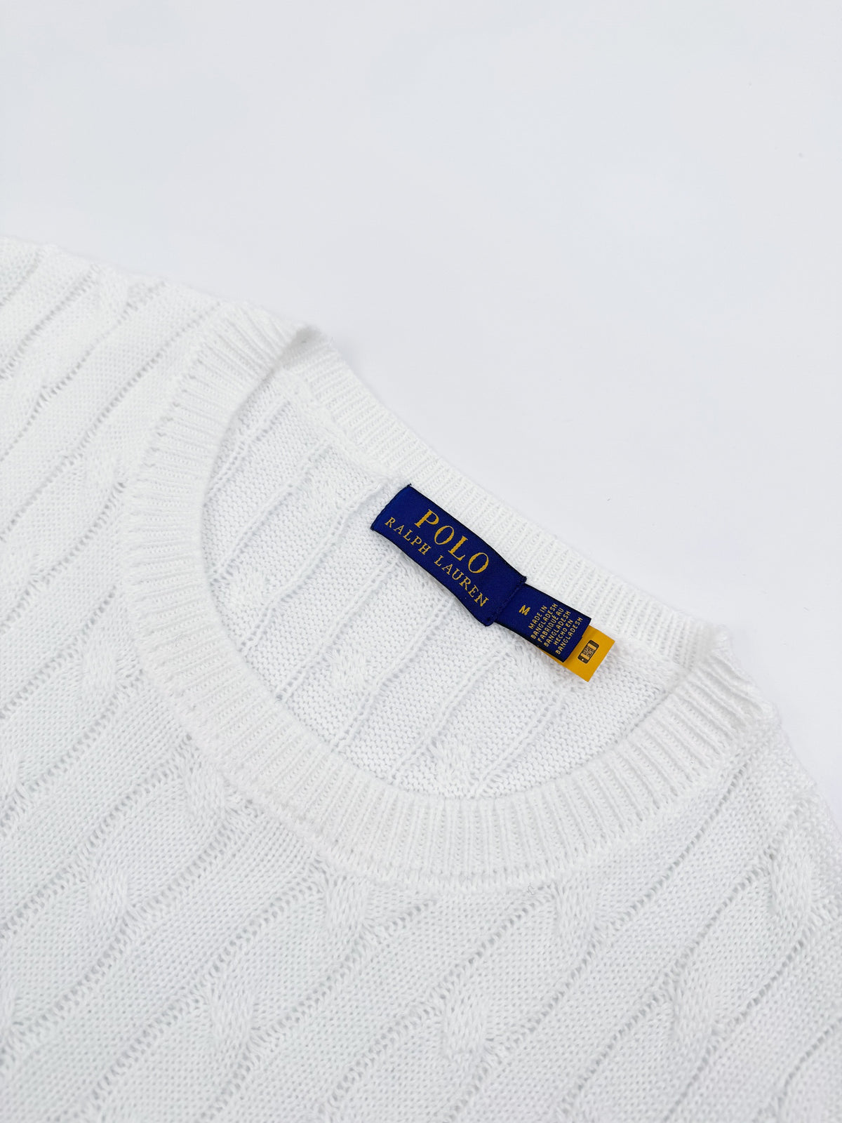 Ralph Lauren Men's Short‑Sleeve Cable‑Knit Crew Neck Sweater