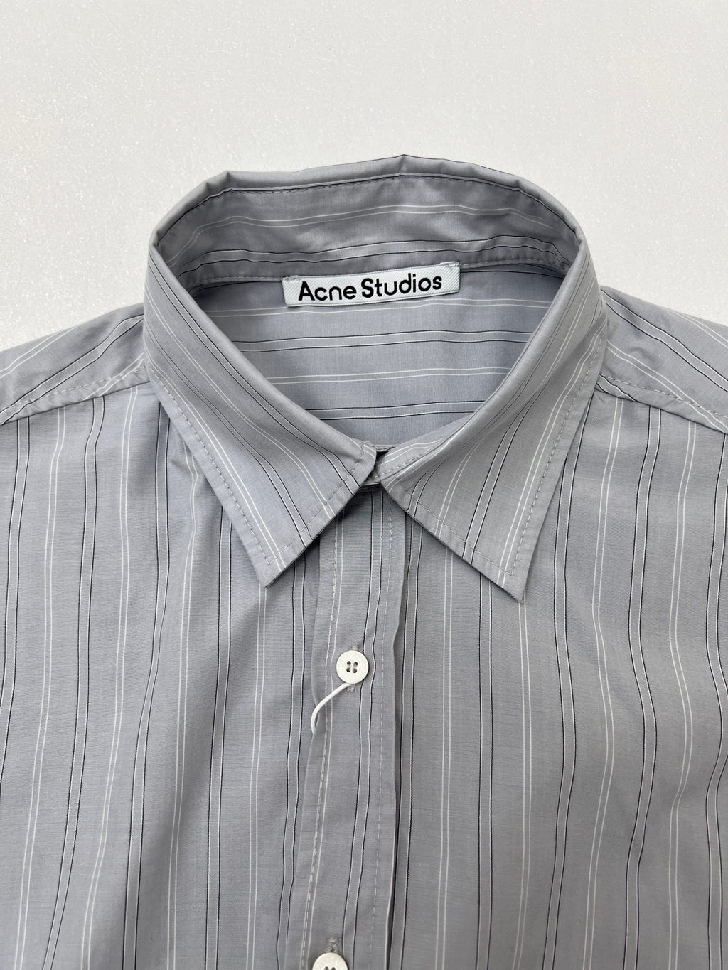 Acne Studios Vertical Stripe Oversized Long‑Sleeve Shirt