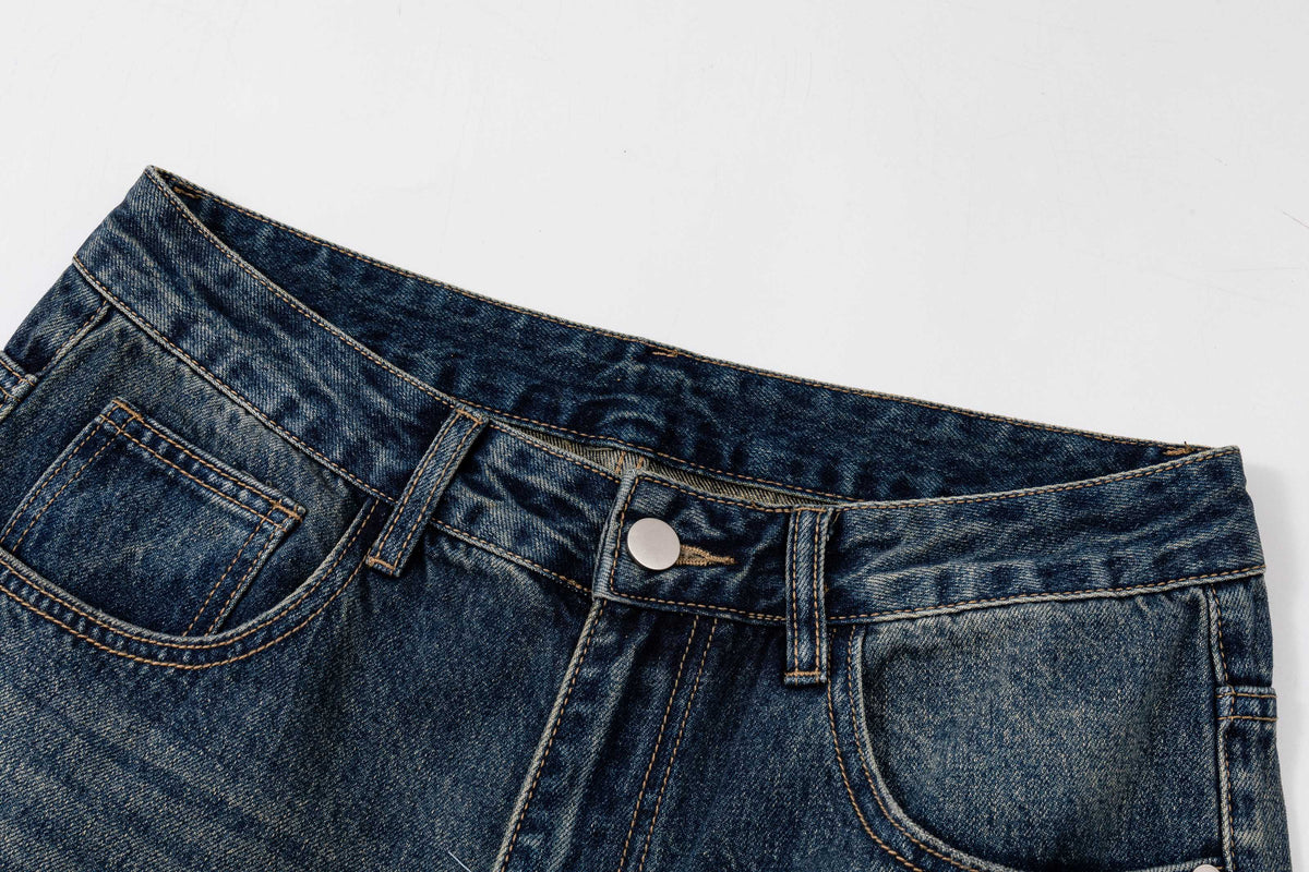 AMIRI Bone MA Logo Vintage Wash Baggy Denim Jeans