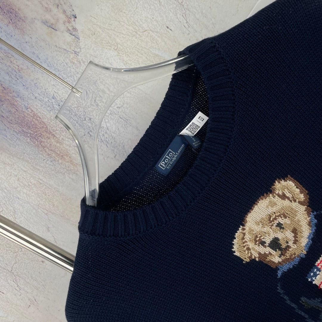 Ralph Lauren Men's Polo Bear Crew‑Neck Knit Sweater