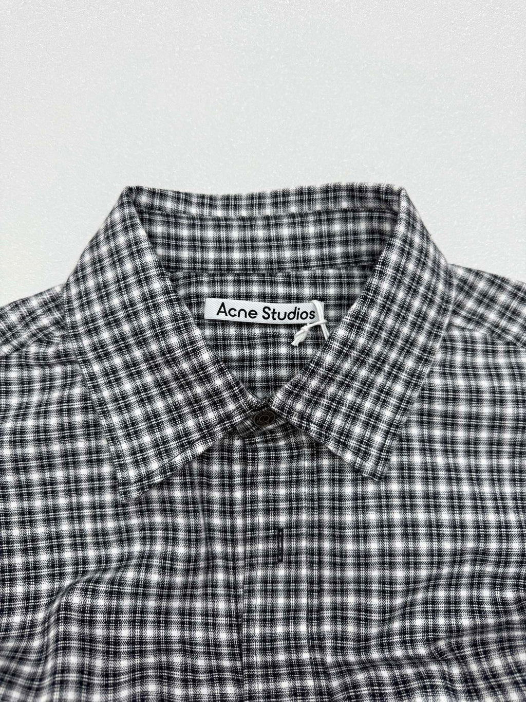 Acne Studios Oversized Long‑Sleeve Check Button‑Down Shirt