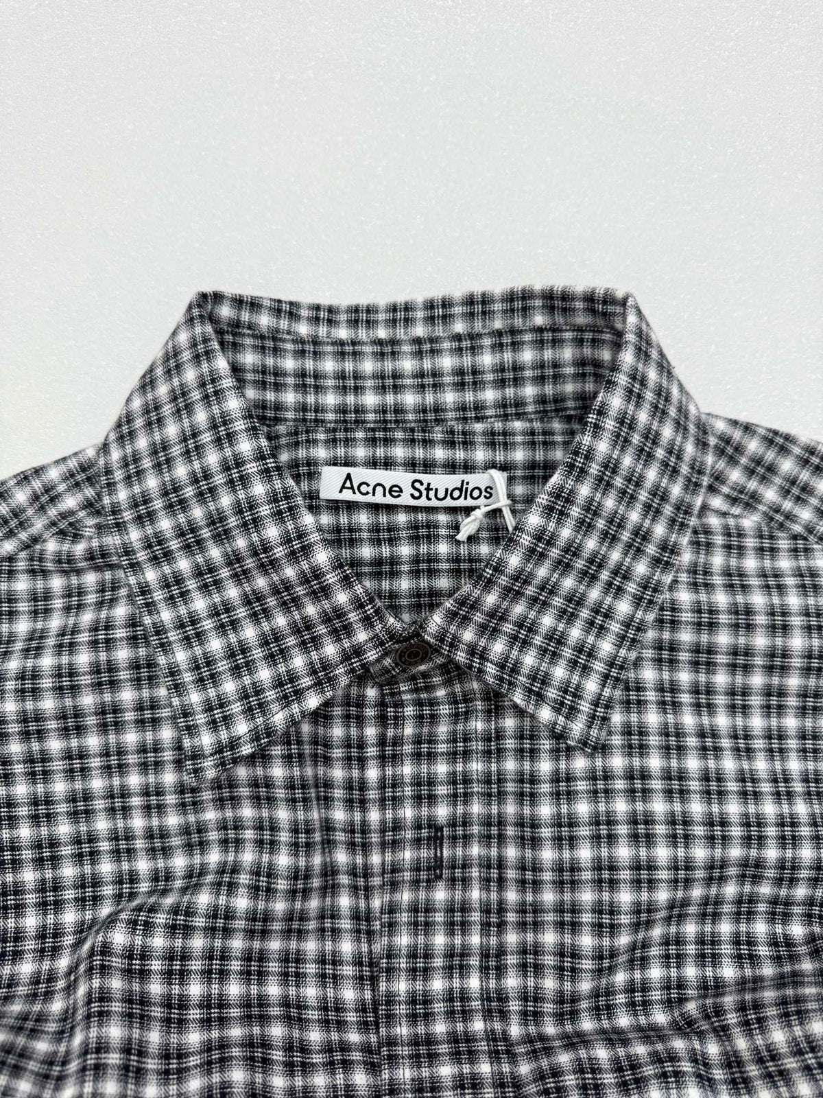 Acne Studios Oversized Long‑Sleeve Check Button‑Down Shirt