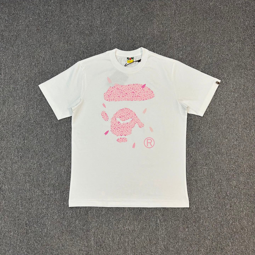 BAPE SS25 Sakura Blossom Ape Head Oversized Heavyweight Unisex T-Shirt
