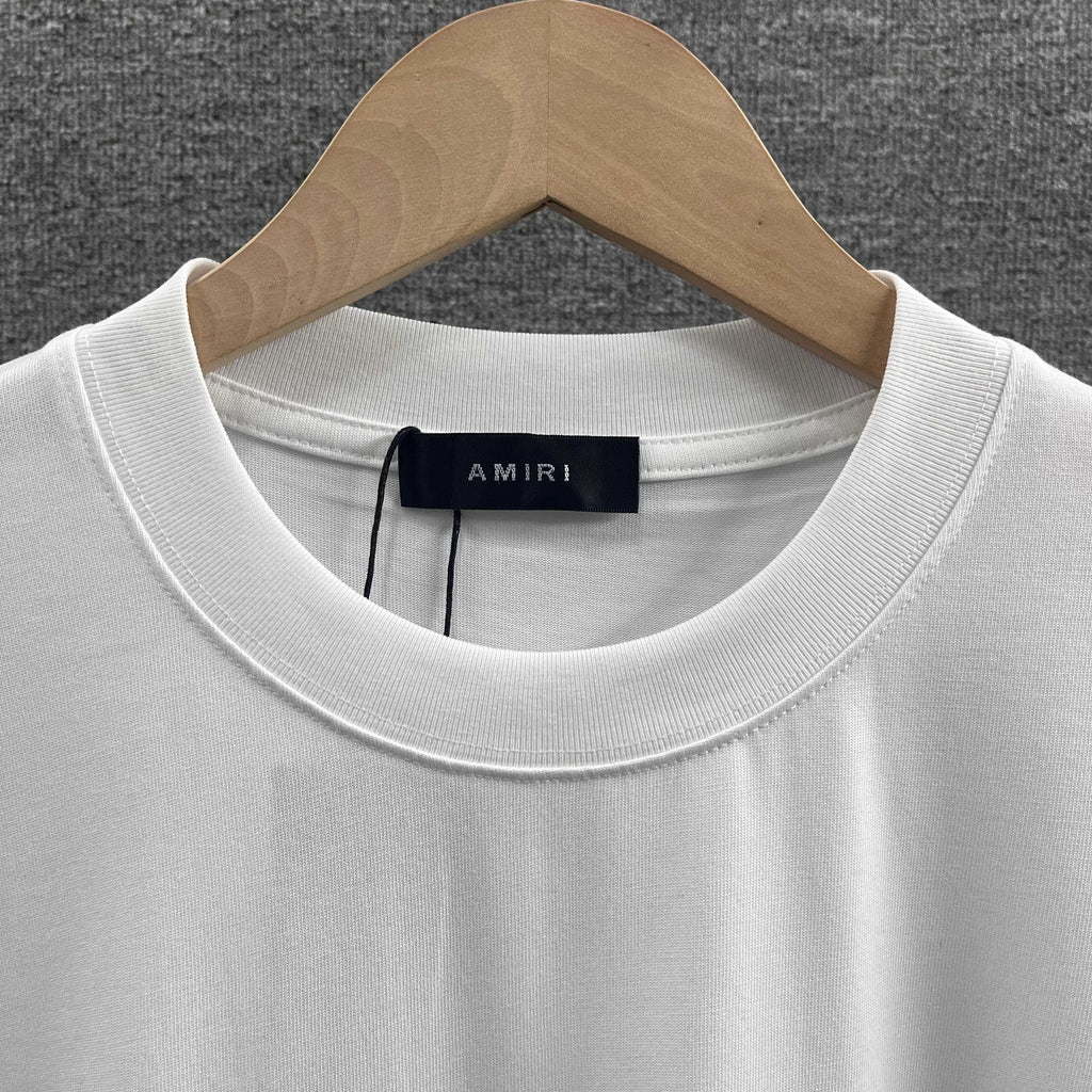 AMIRI MA Logo Riveted Letter Graphic Short‑Sleeve Tee