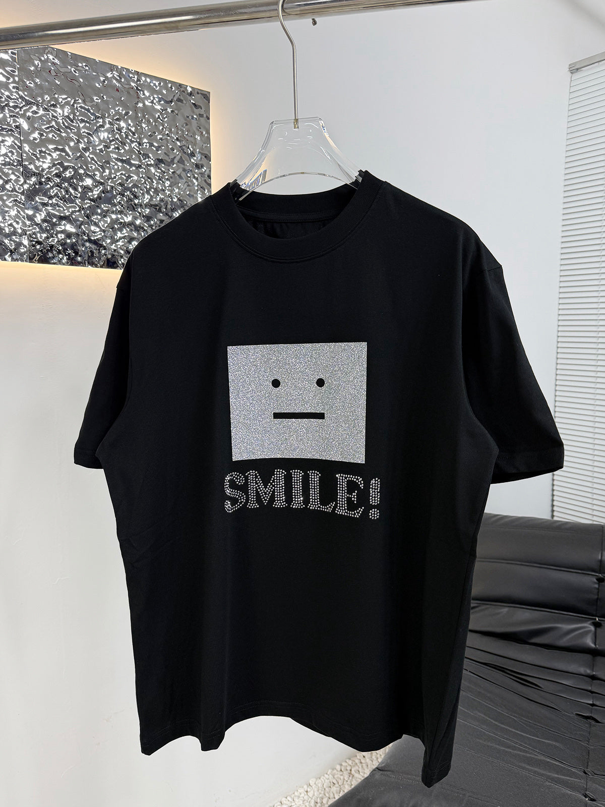 Acne Studios Short‑Sleeve Smile Face Graphic Print T‑Shirt