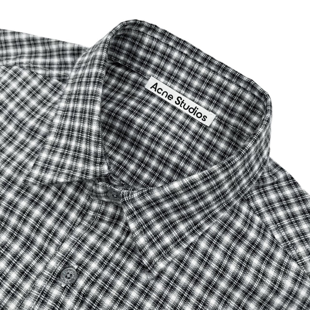 Acne Studios Long‑Sleeve Check Button‑Up Shirt