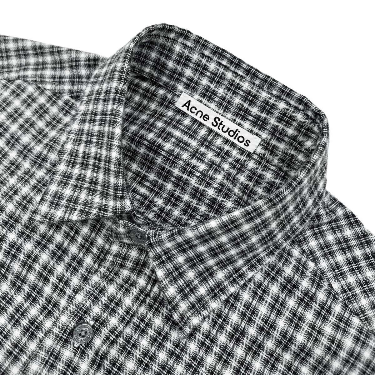 Acne Studios Long‑Sleeve Check Button‑Up Shirt