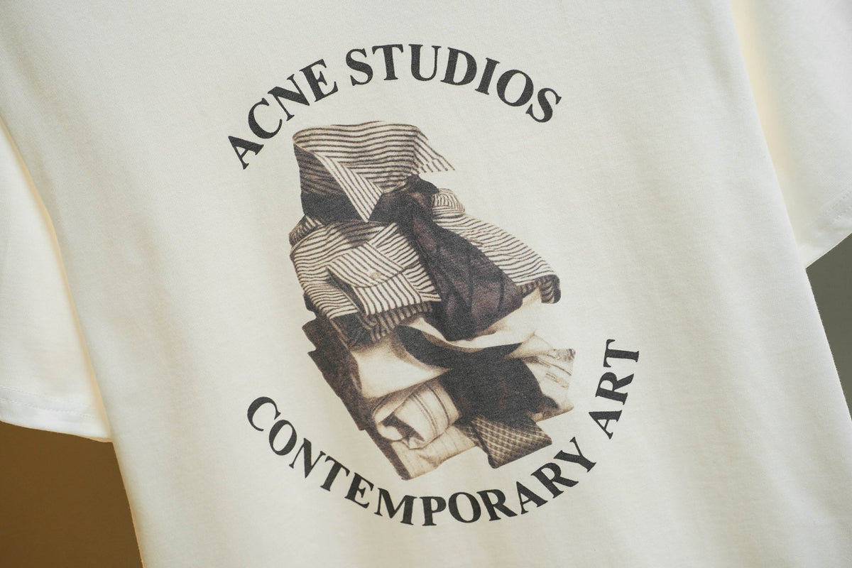 Acne Studios Contemporary Art Graphic‑Print Crew‑Neck Short‑Sleeve T‑Shirt