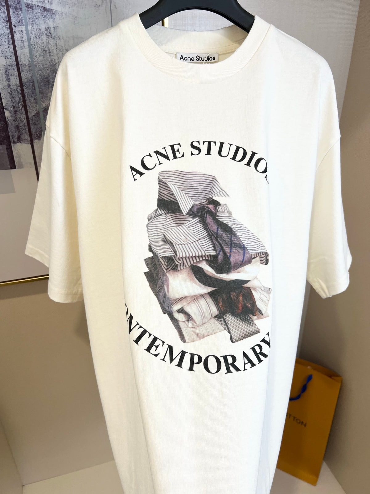 Acne Studios Contemporary Art Graphic Print Oversized Short‑Sleeve T‑Shirt