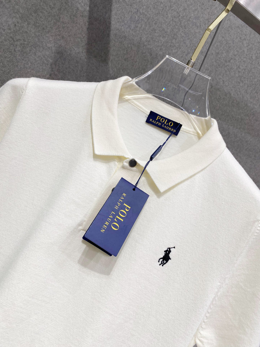 Ralph Lauren Men's Knit Short‑Sleeve Polo Shirt With Black Pony Logo