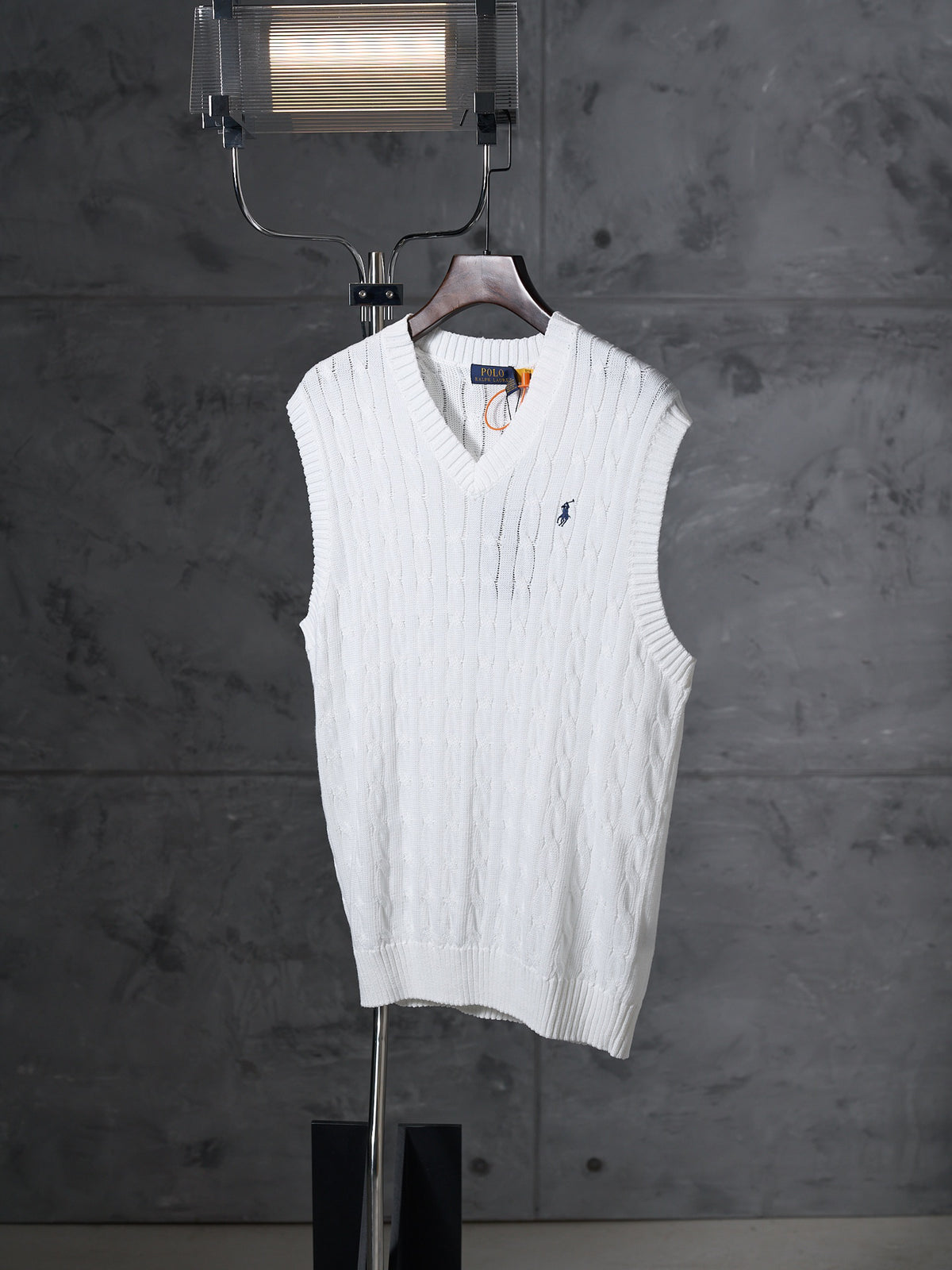 Ralph Lauren Men's Cable‑Knit V‑Neck Sweater Vest