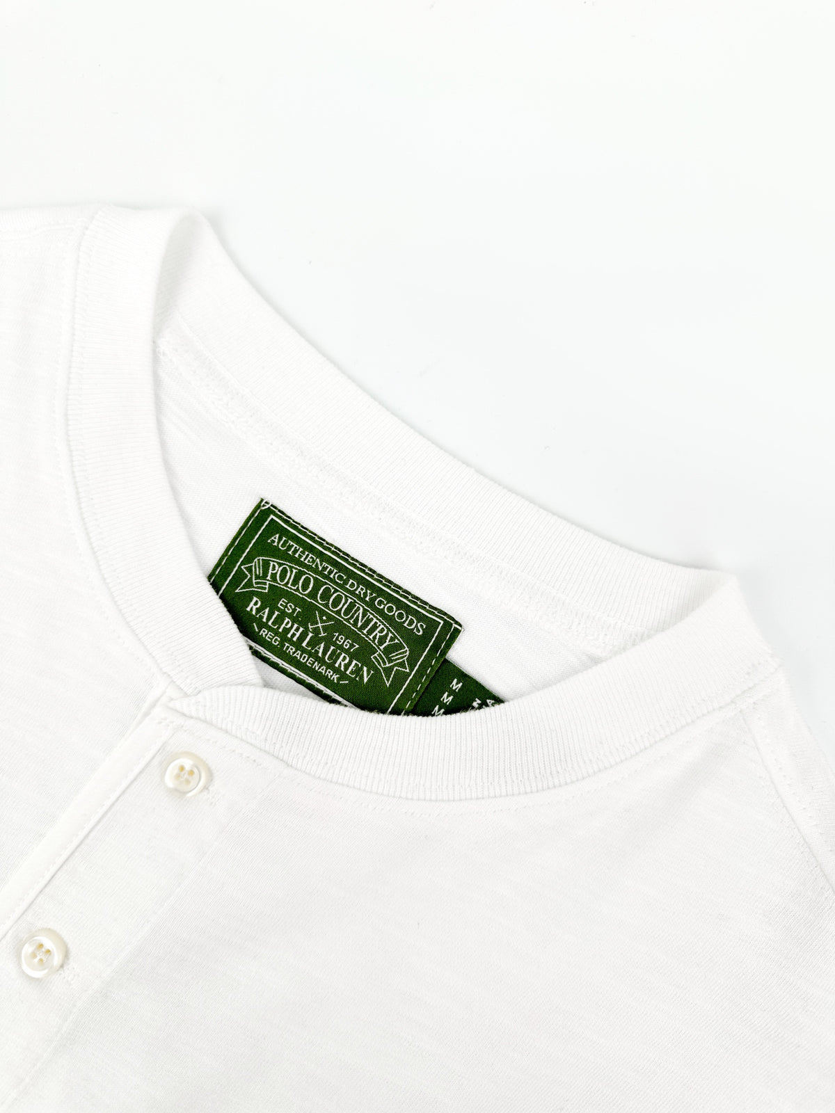 Men's Long‑Sleeve Henley Shirt With Small Blue Pony Embroidery