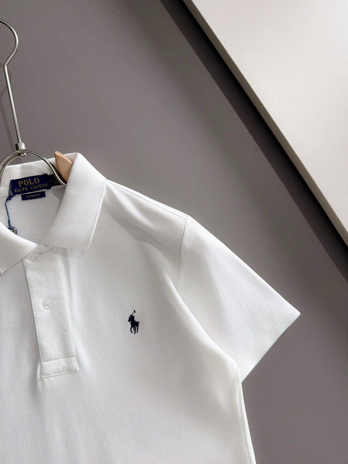 Kids Pique Knit Short‑Sleeve Polo Shirt Small Horse Embroidery Solid White Casual Top