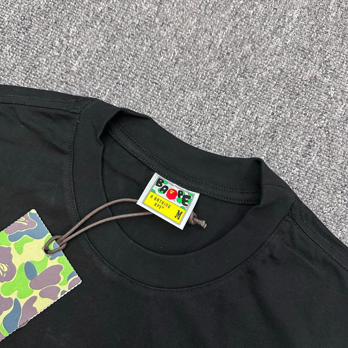 BAPE SS26 WGM Shark Glitter Print T-Shirt — Black