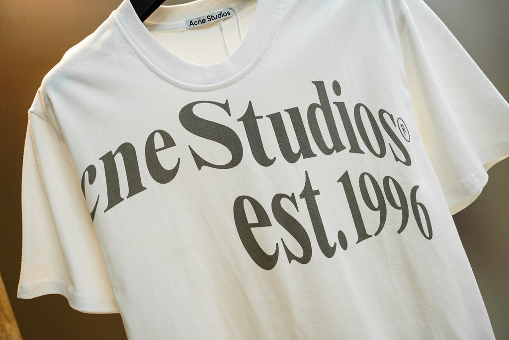 Acne Studios Est.1996 Large Logo Crew‑Neck Short‑Sleeve T‑Shirt