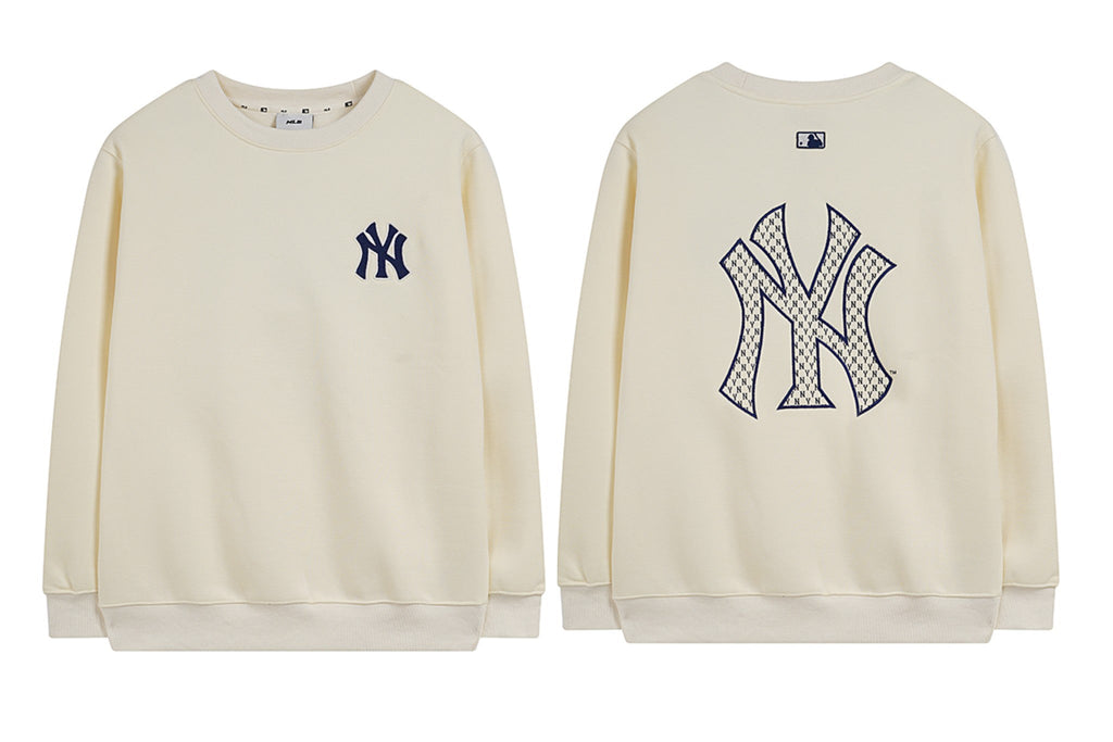 NY Yankees Diamond Monogram Fill Crewneck Sweatshirt