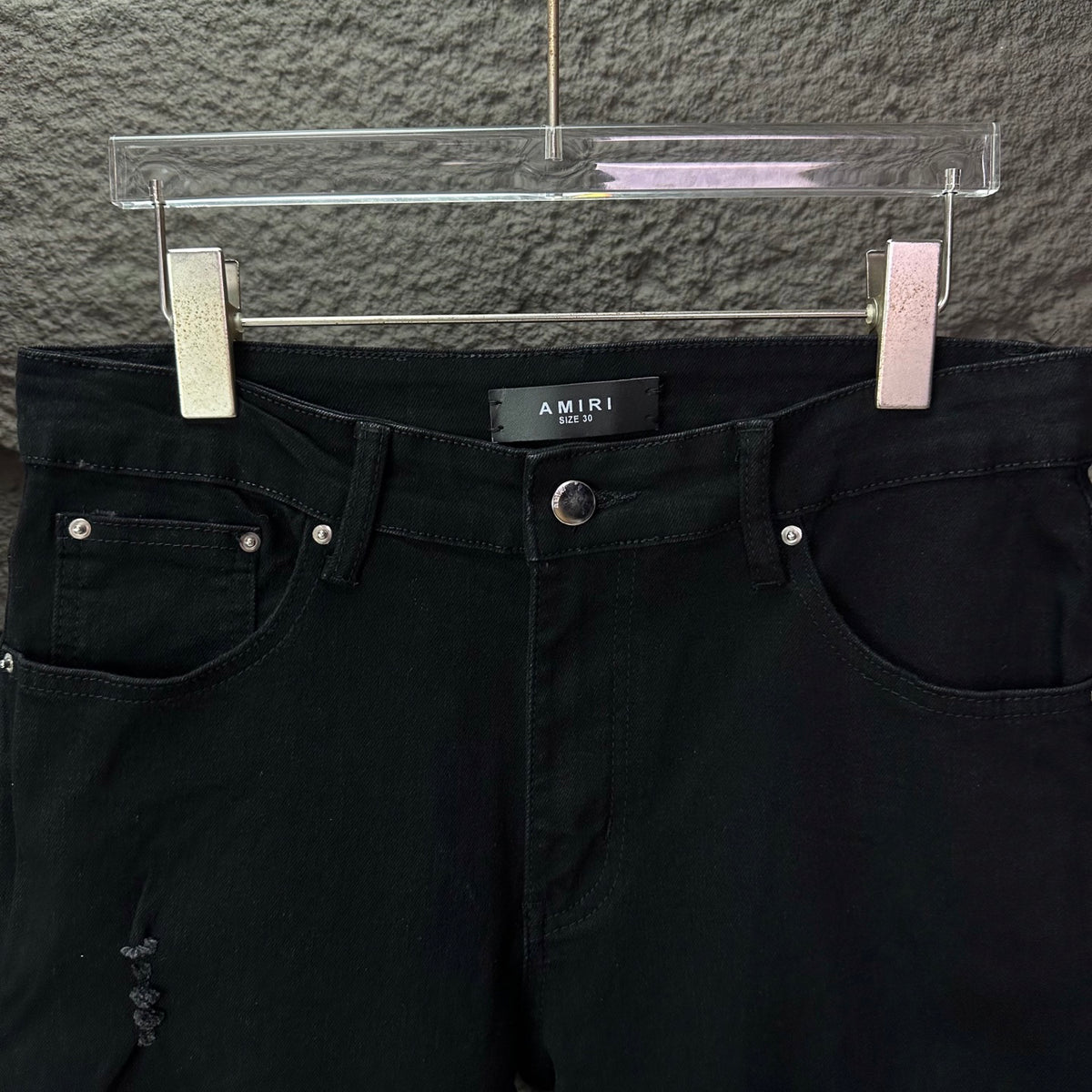 AMIRI Mesh‑Lined Multi‑Rip Distressed Slim‑Fit Denim Jeans