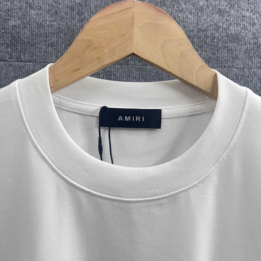 AMIRI Gothic MA Monogram Chest Graphic Short‑Sleeve Tee