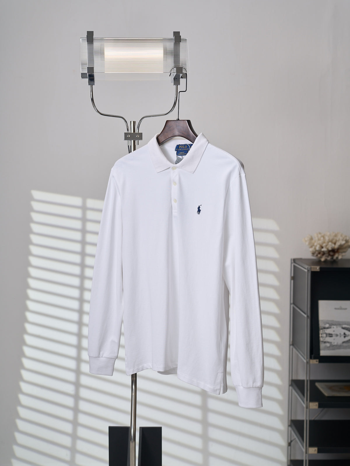 Polo Ralph Lauren Men's Long‑Sleeve Pique Polo Shirt With Small Pony Embroidery