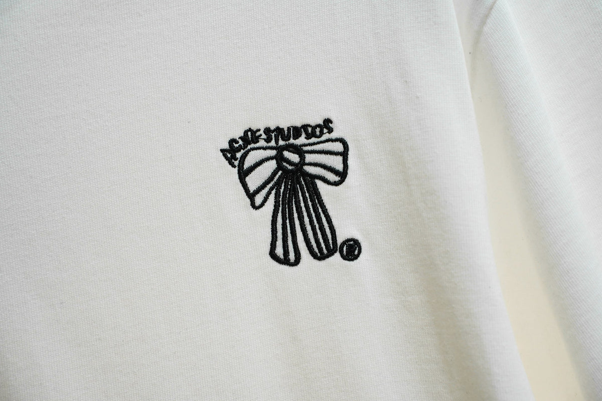 Acne Studios Small Bow Graphic Crew‑Neck Short‑Sleeve T‑Shirt