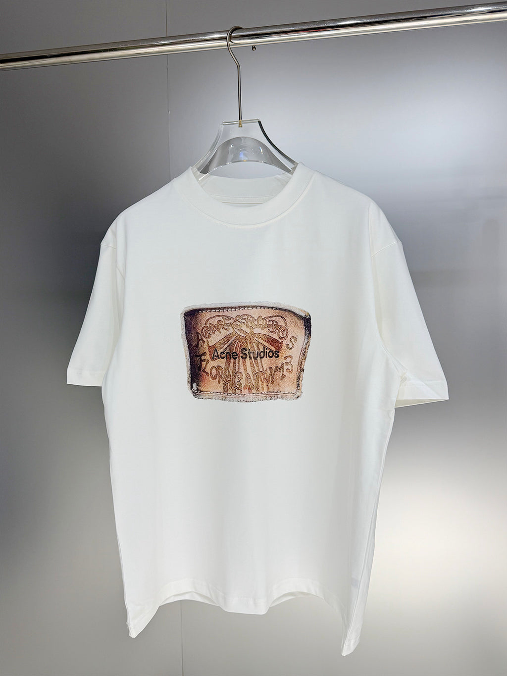 Acne Studios Short‑Sleeve Vintage Patch Graphic Print T‑Shirt