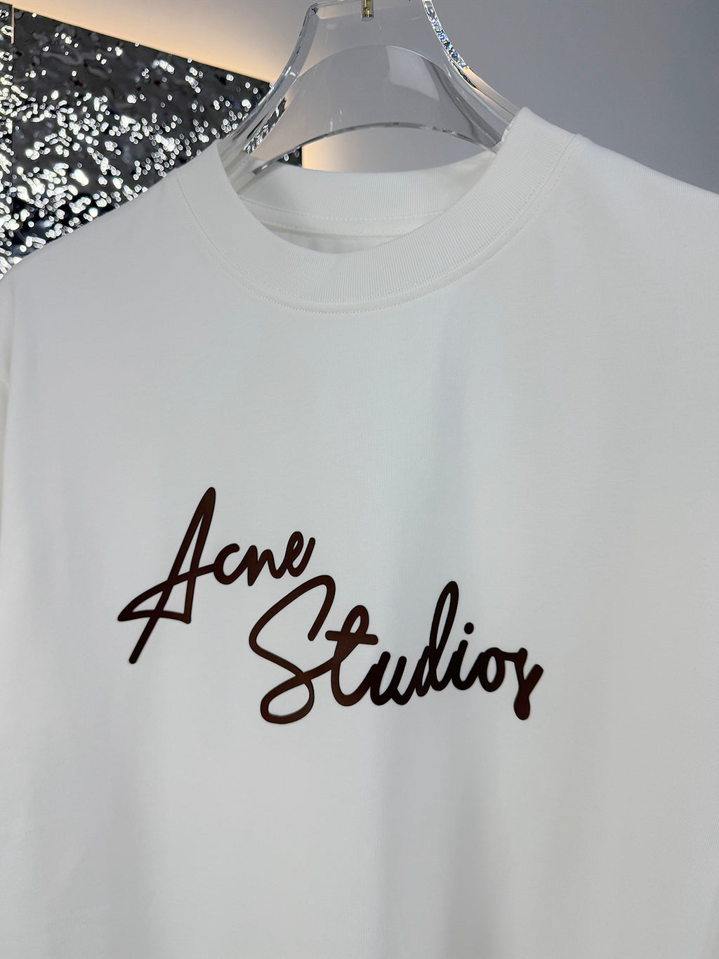 Acne Studios Short‑Sleeve Signature Script Print T‑Shirt