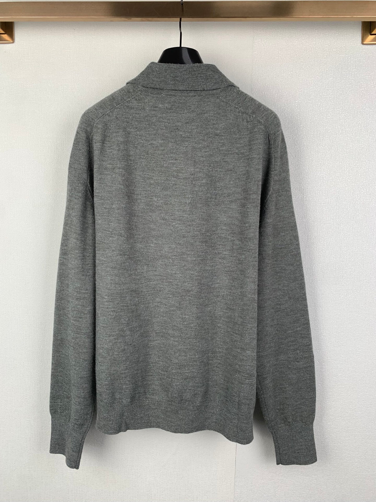 Acne Studios Long‑Sleeve Knit Polo Sweater