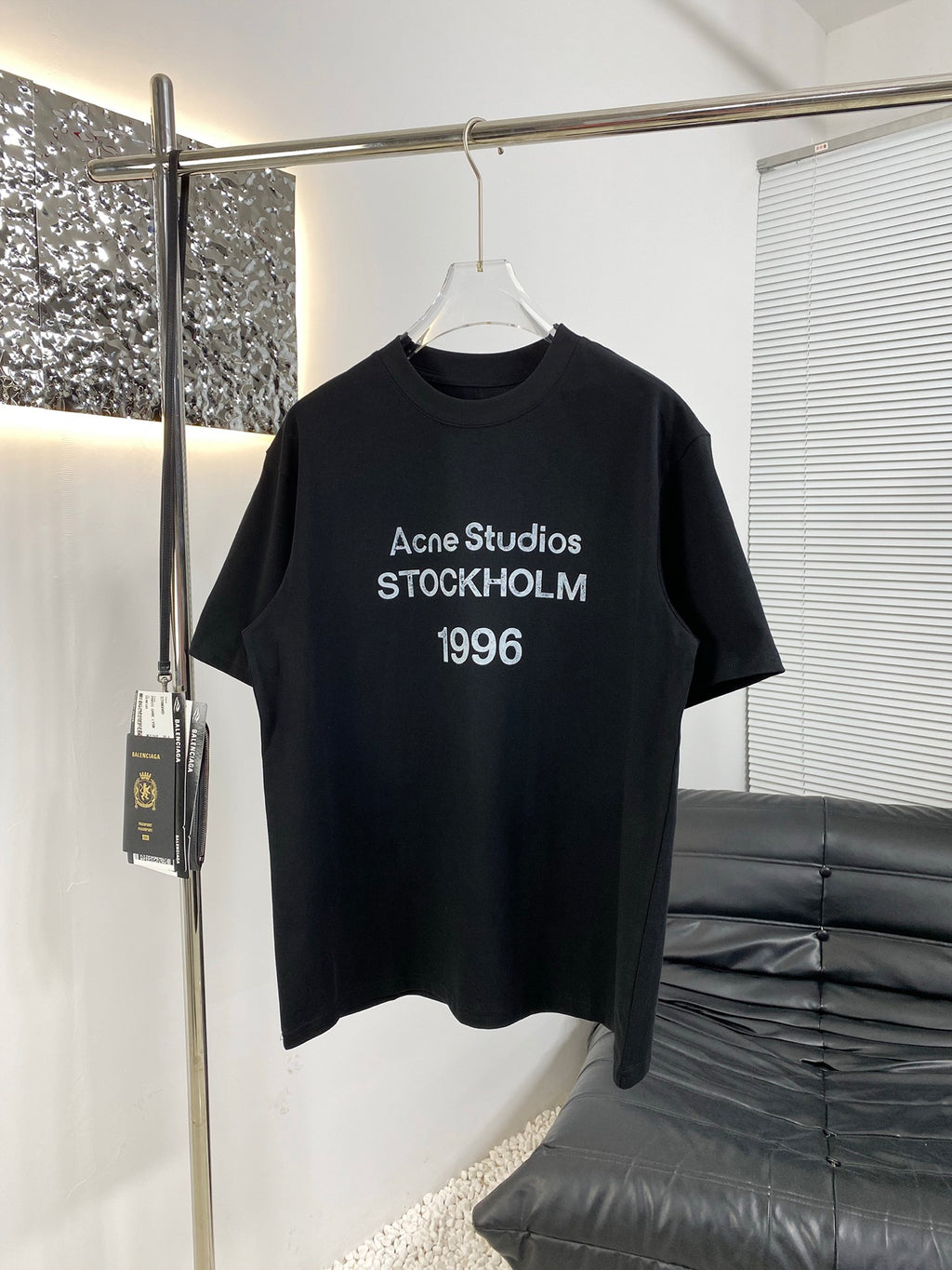 Acne Studios Short‑Sleeve Stockholm 1996 Text Print T‑Shirt