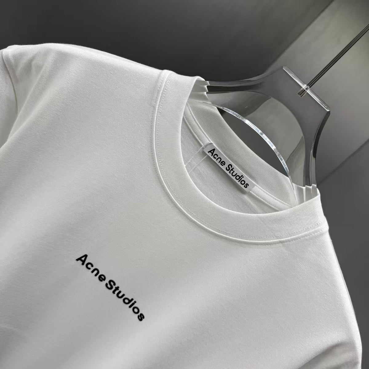 Acne Studios Centered Text‑Logo Crew‑Neck Short‑Sleeve T‑Shirt