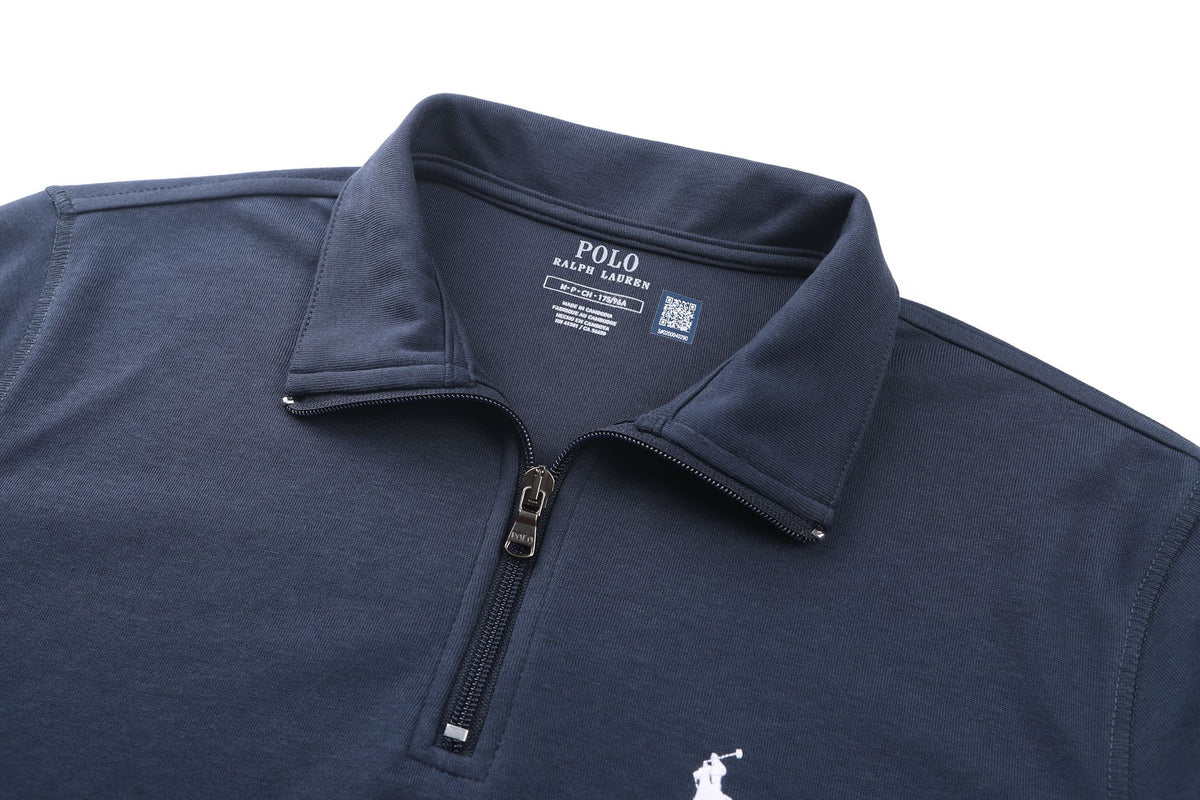Polo Ralph Lauren Men’s Quarter‑Zip Fleece Sweatshirt, Stand Collar Pullover