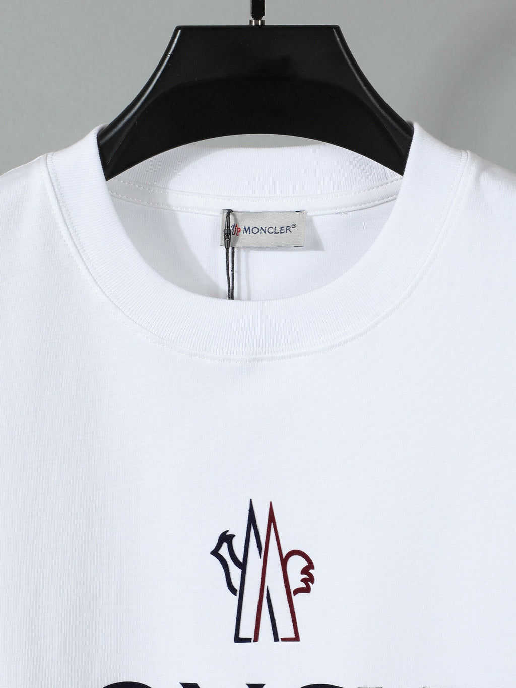 Moncler Wordmark Logo Graphic Tee White