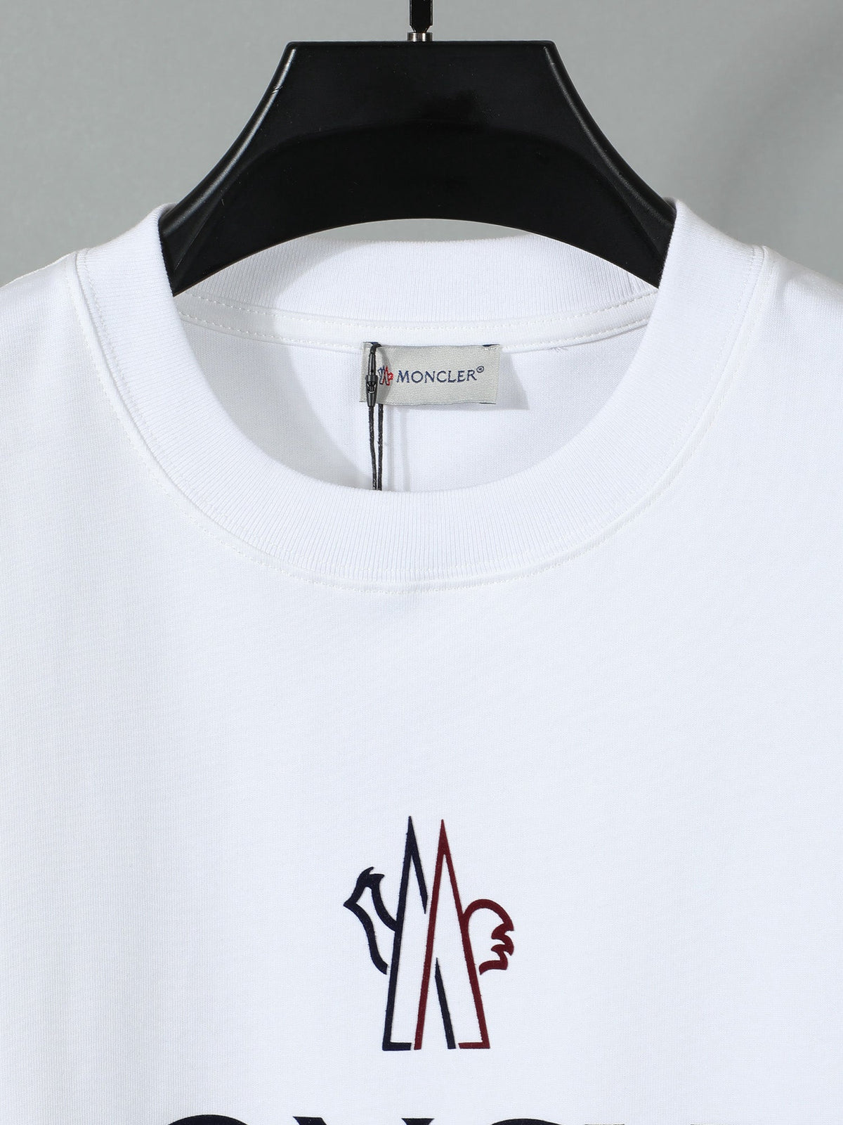 Moncler Wordmark Logo Graphic Tee White