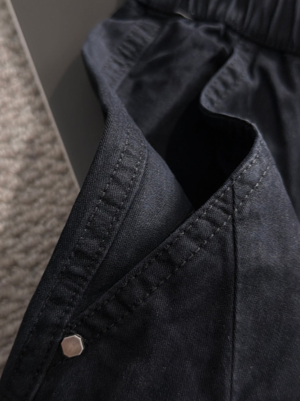 Men's Elastic Drawstring Wide‑Leg Casual Pants, Rider Embroidery Stitched Panel Trousers