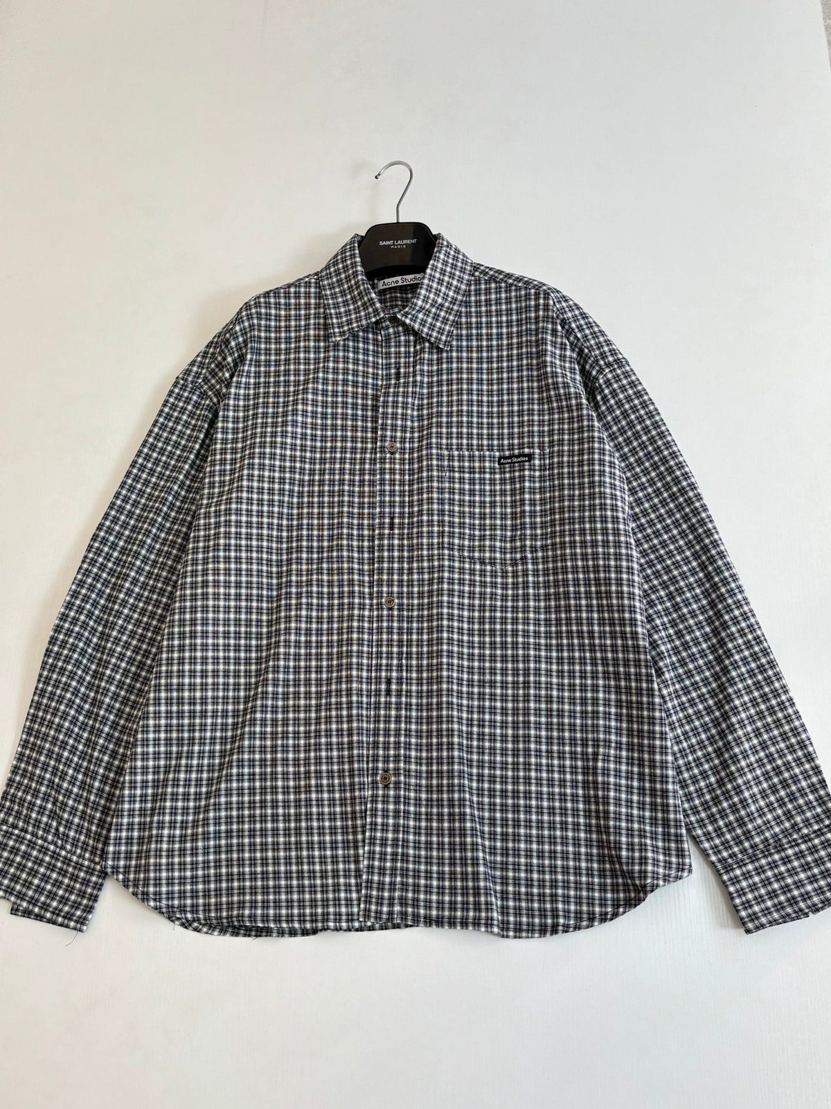 Acne Studios Oversized Long‑Sleeve Plaid Button‑Down Shirt