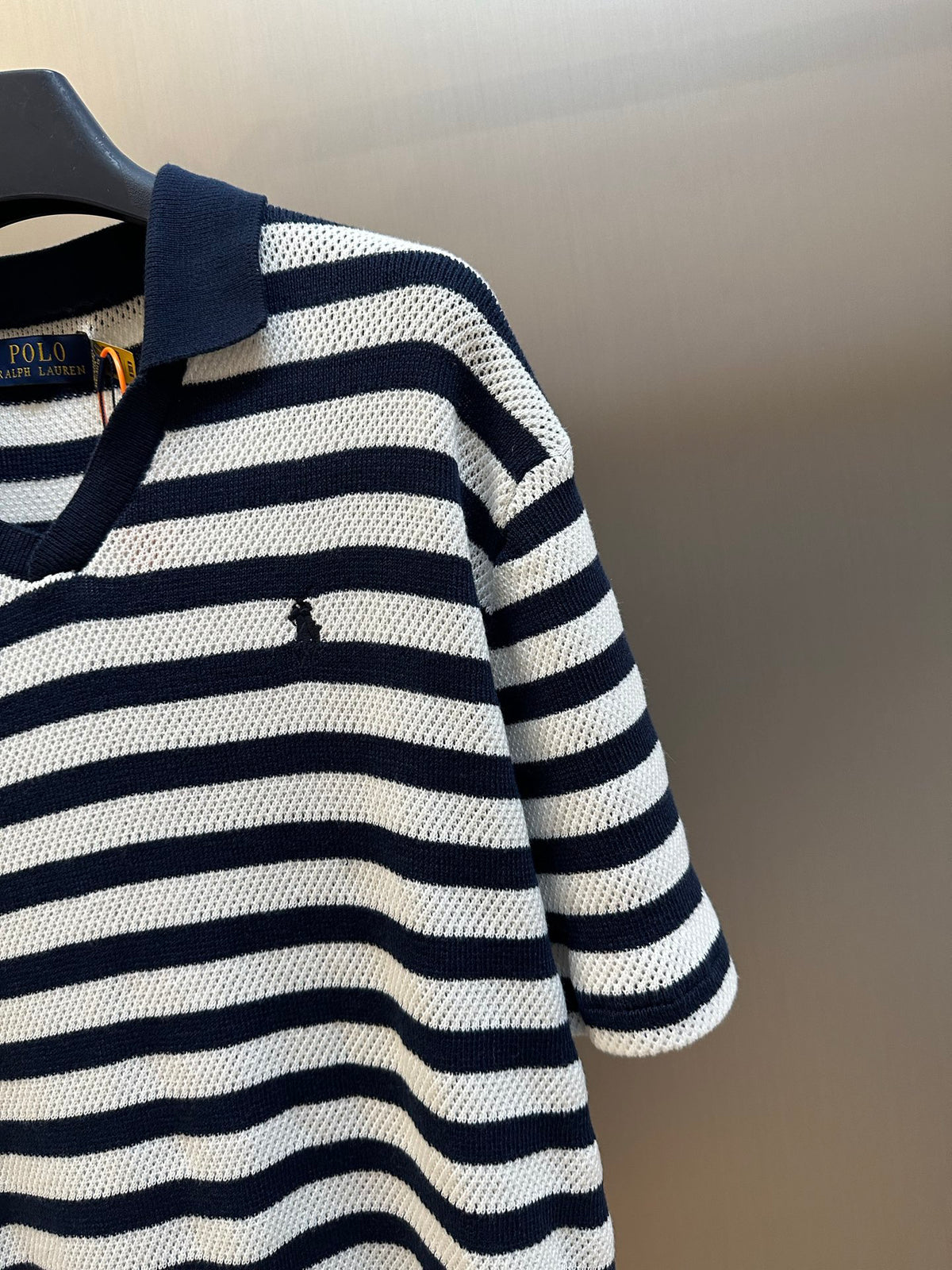 Polo Ralph Lauren Men’s Striped Mesh‑Knit Short‑Sleeve Polo Shirt With Pony Embroidery