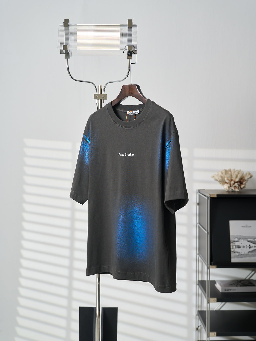 Acne Studios Gradient Metallic Finish Oversized Short‑Sleeve T‑Shirt