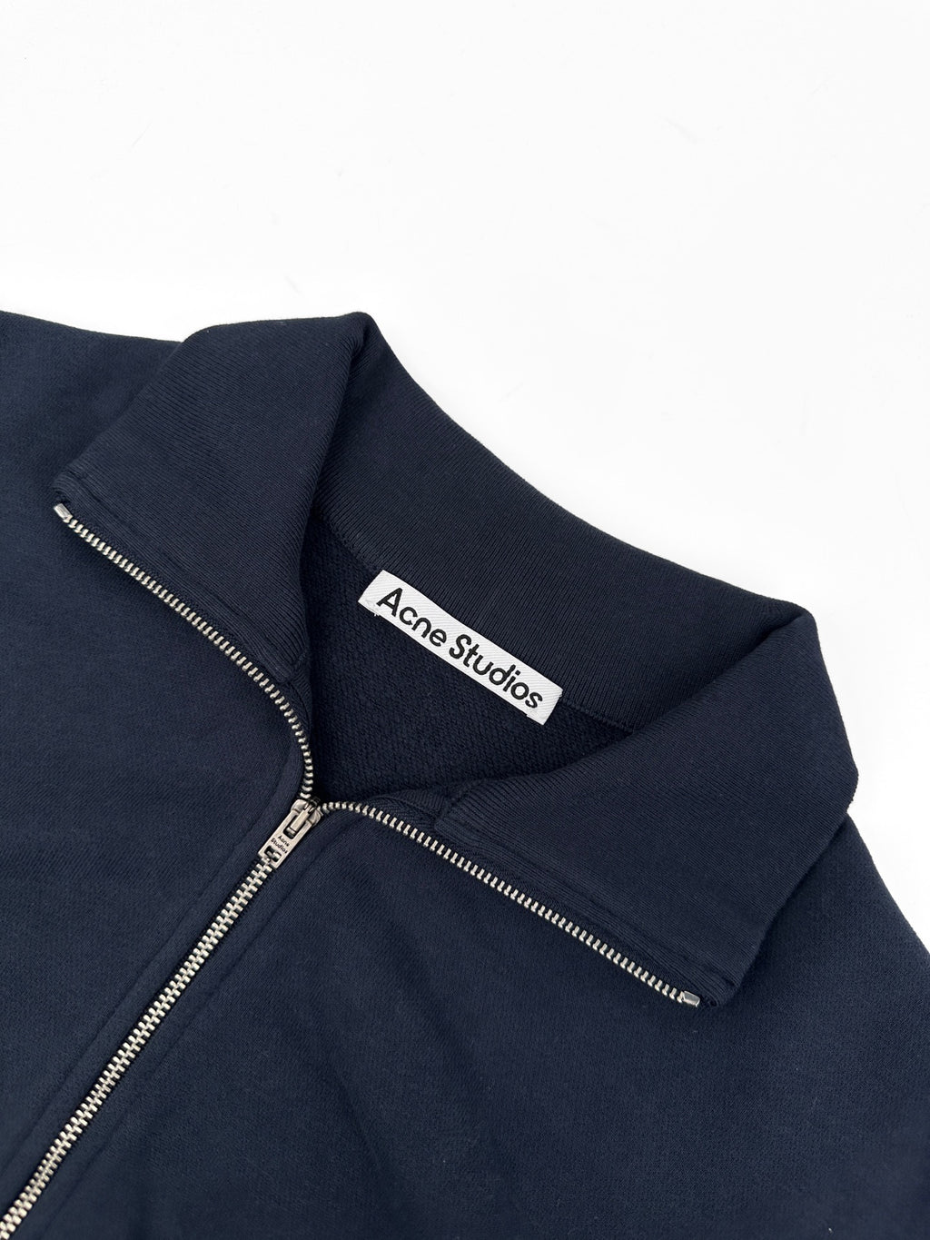 Acne Studios Full‑Zip Stand Collar Script Sweat Jacket