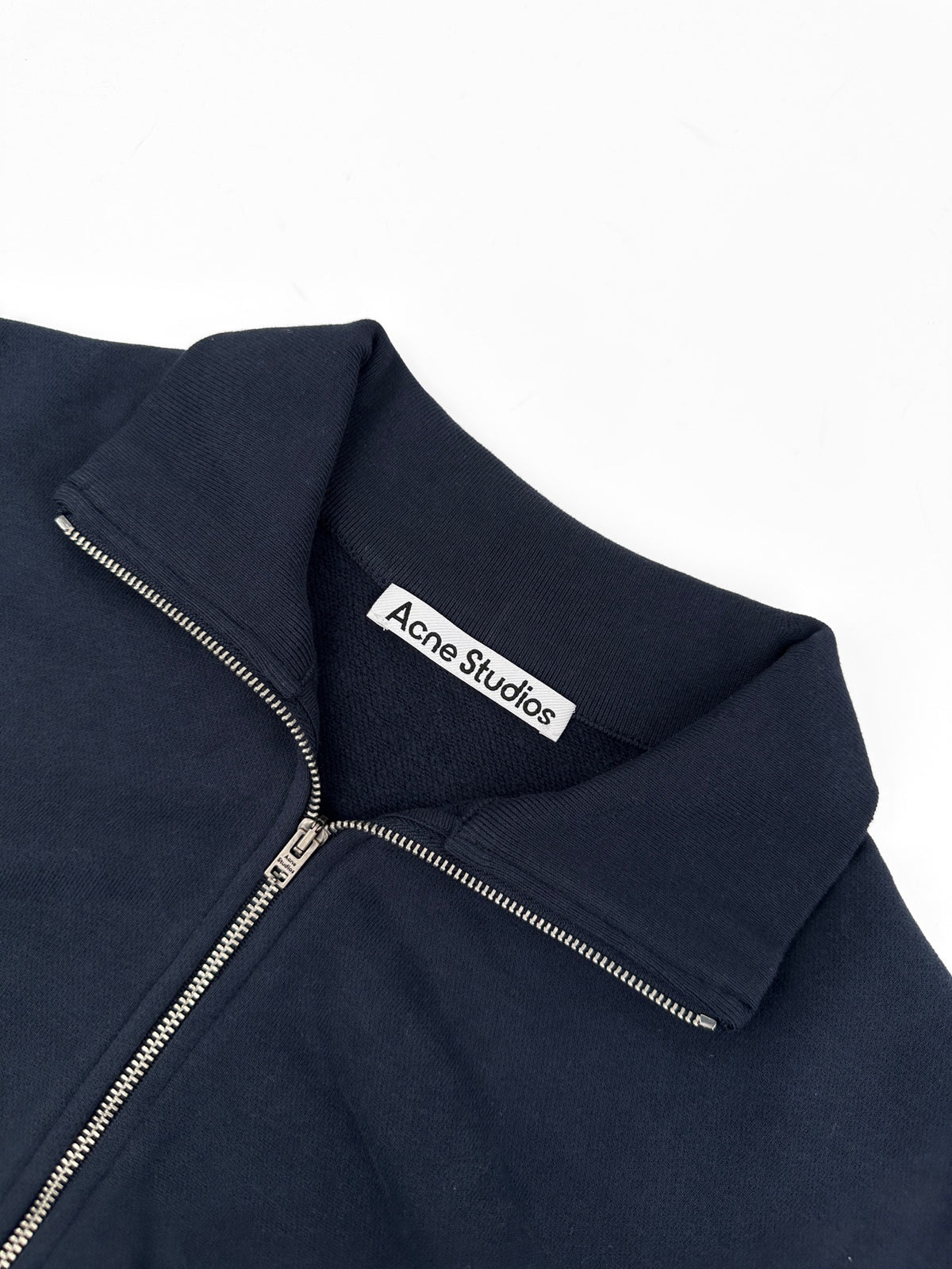 Acne Studios Full‑Zip Stand Collar Script Sweat Jacket