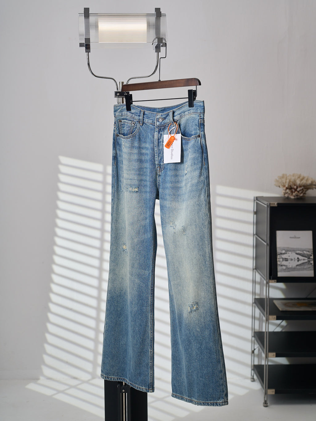 Acne Studios Distressed Wide‑Leg Denim Jeans