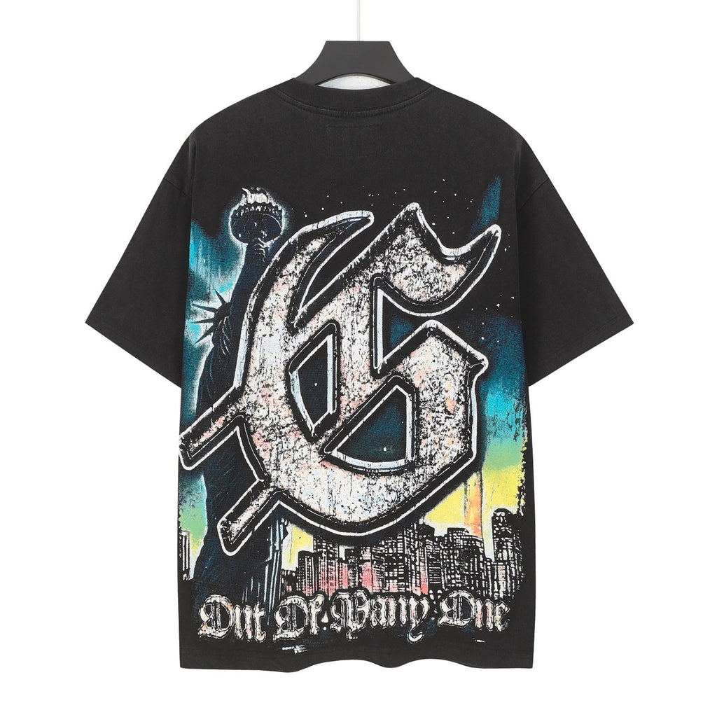 Godspeed Skeleton Driving NYC Short Sleeve Tee (Washed Black)
