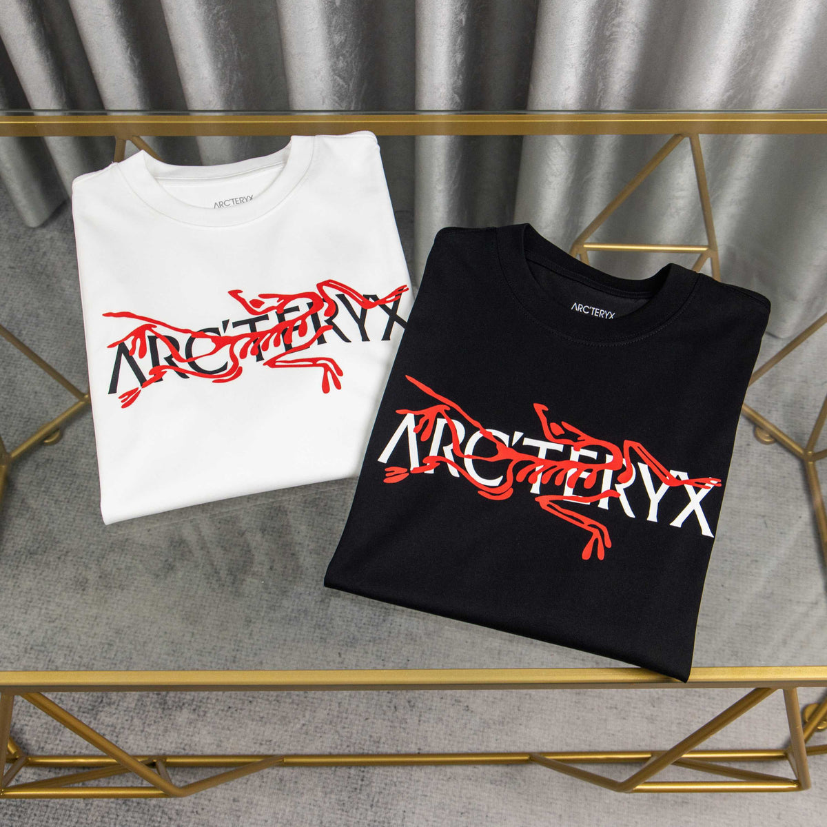 Arc'teryx Red Bird Graffiti Logo Oversized T-Shirt