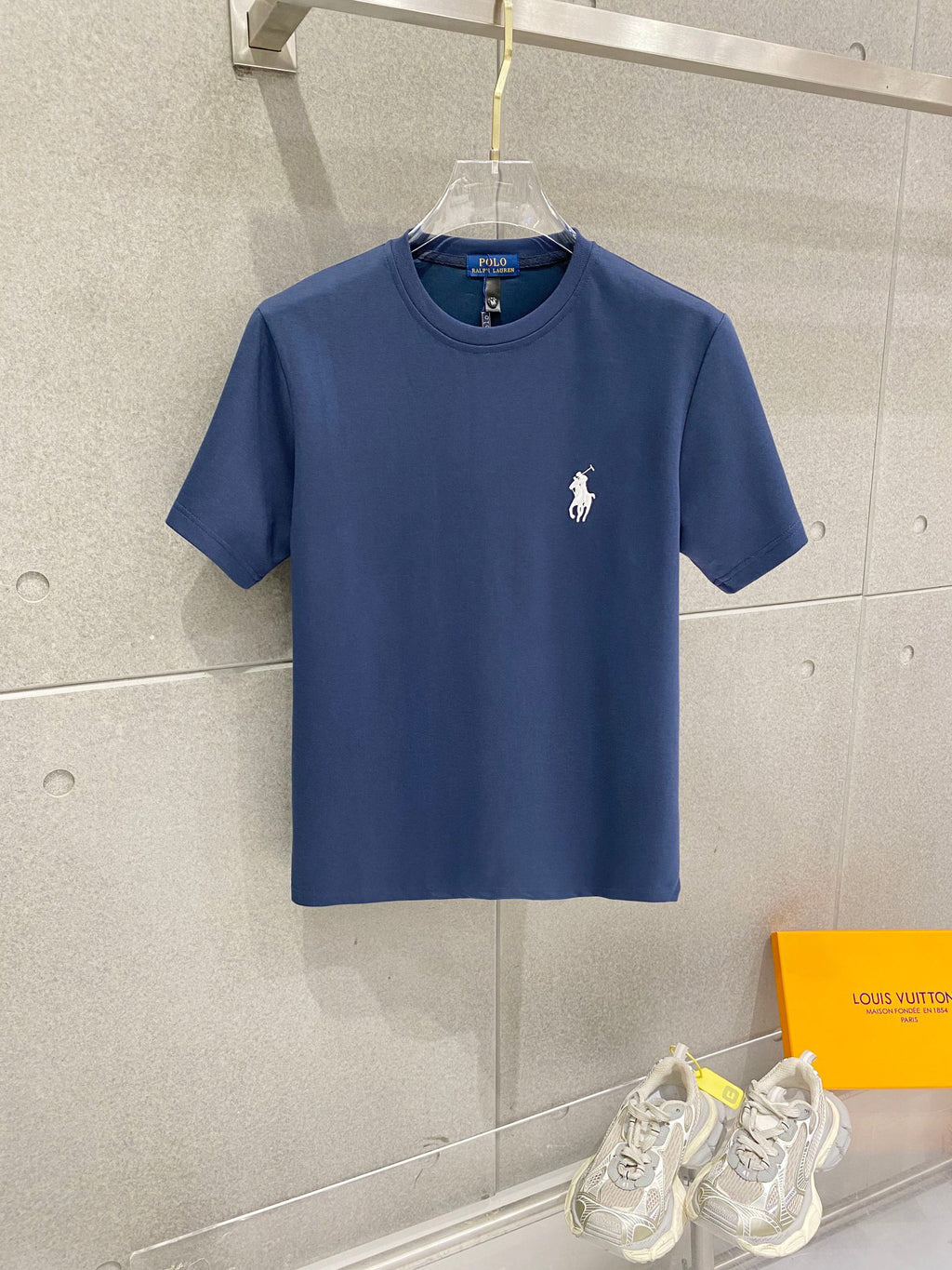 Ralph Lauren Men's Crew‑Neck T‑Shirt & Drawstring Shorts Two‑Piece Set With White Pony Logo