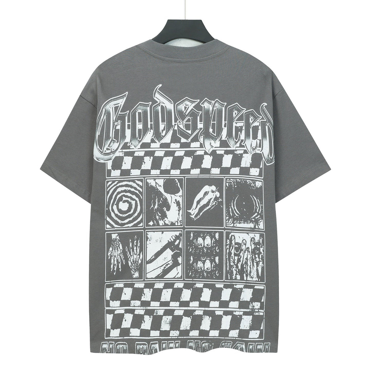 Godspeed Mechanic Skeleton Biker Short Sleeve Tee (Charcoal Grey)