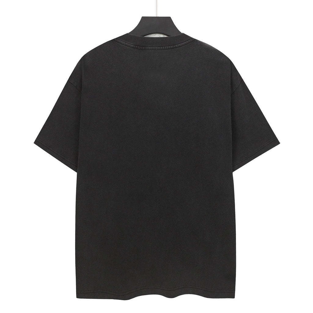 Godspeed Roman Skeleton Ruins Vintage Short‑Sleeve Tee (Washed Black)