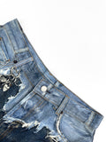 Acne Studios Distressed Denim Knee‑Length Shorts