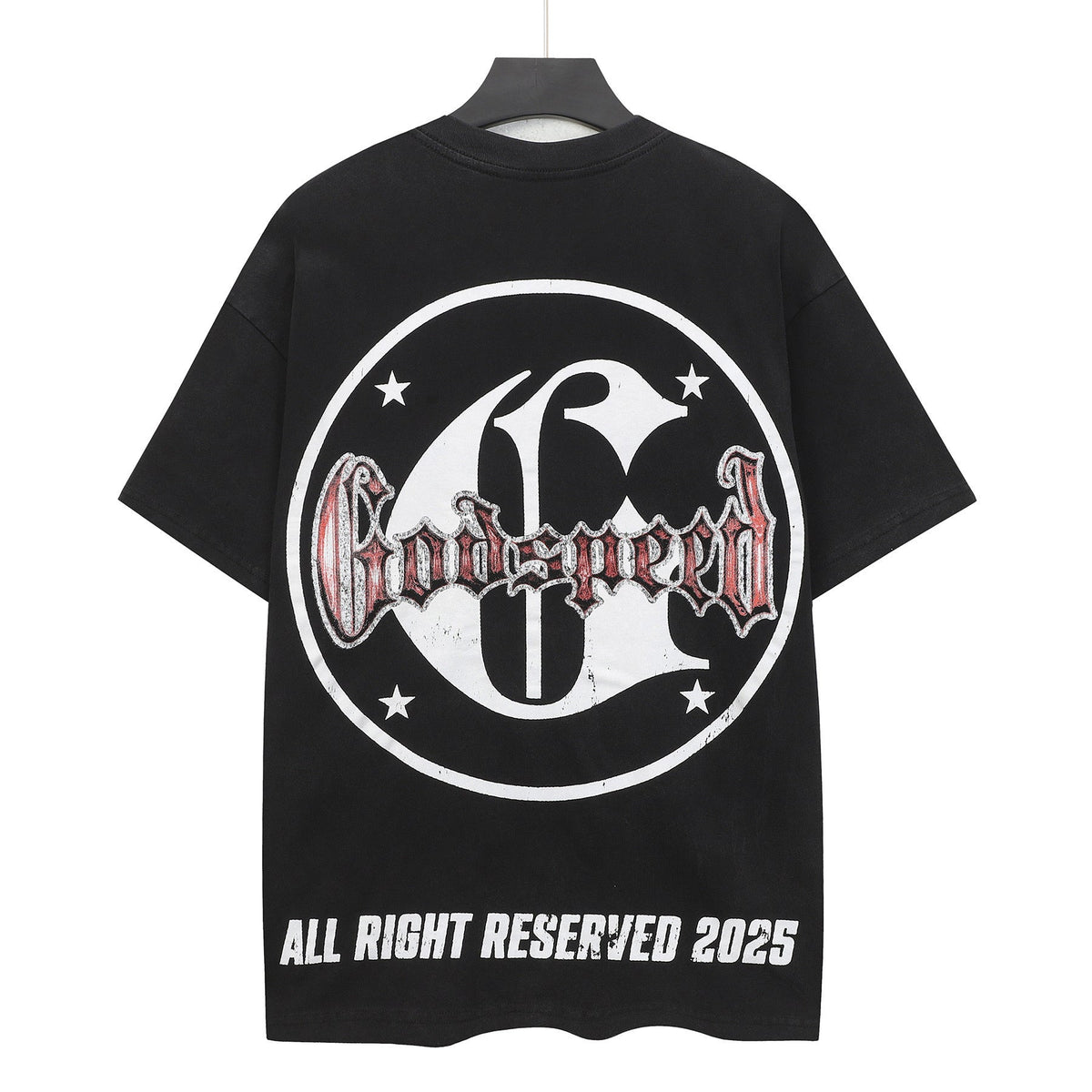 Godspeed Grim Reaper Graffiti Alley Vintage Short‑Sleeve Tee (Washed Black)
