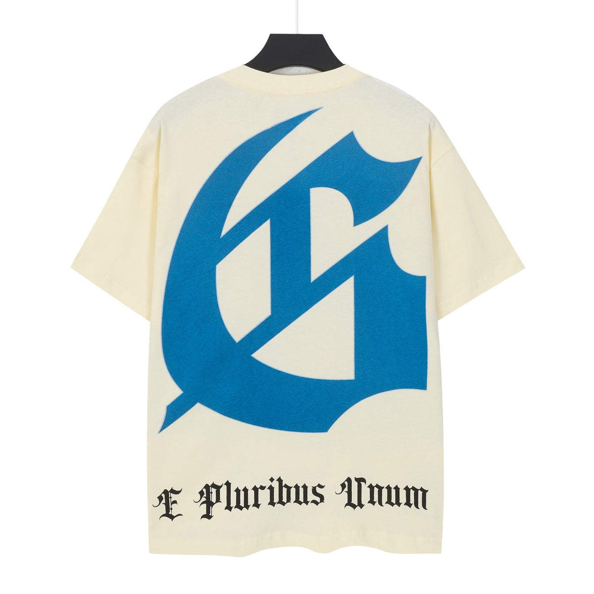 Godspeed Moon Astronaut Skeleton Hand Short Sleeve Tee (Cream Yellow)