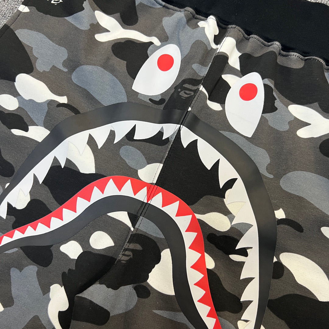 BAPE Glow-in-the-Dark City Camo Shark Shorts