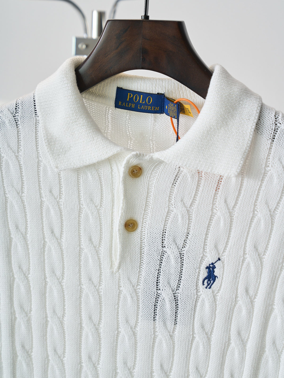 Ralph Lauren Men's Cable‑Knit Short‑Sleeve Polo Shirt