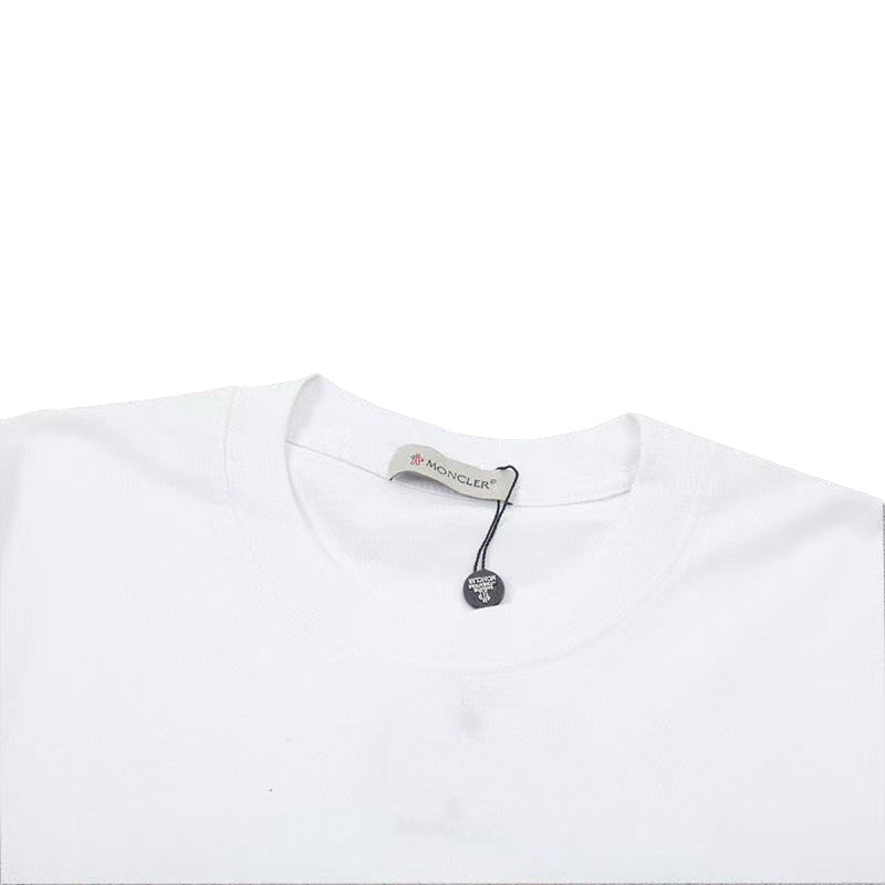 Moncler x Stone Island Collab Logo Graphic Tee White